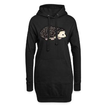 Heartbeat Costume de hérisson africain à ventre blanc - Sweat-shirt à capuche long Femme - noir - Devant