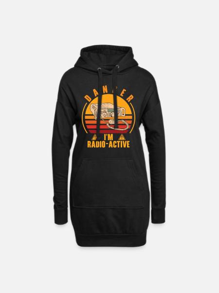 Funk Amateur Funker Funken Radio Hobby Geschenk - Hoodie-Kleid - Schwarz