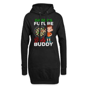 Darts Baby Dart Spieler Boy Daddy's Future Darts - Hoodie-Kleid - Schwarz - Vorne