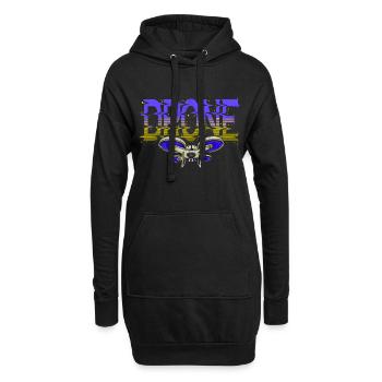Drohne Geschenk Drone Fliegen Quadcopter Copter - Hoodie-Kleid - Schwarz - Vorne