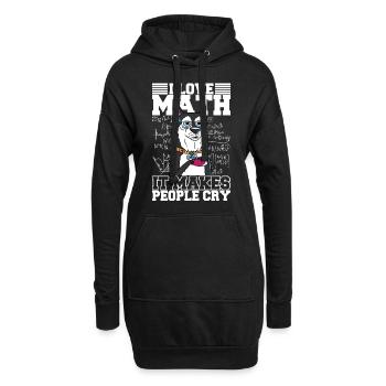 Mathe Mathelehrer - Hoodie-Kleid - Schwarz - Vorne