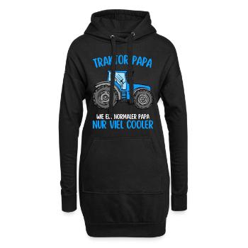 Traktor Papa Vatertag Landwirt Trecker - Hoodie-Kleid - Schwarz - Vorne