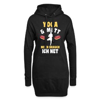 Meditieren Mett Yoga - Hoodie-Kleid - Schwarz - Vorne