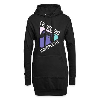 Niveau 30 Complet 30 ans 30e anniversaire - Sweat-shirt à capuche long Femme - noir - Devant