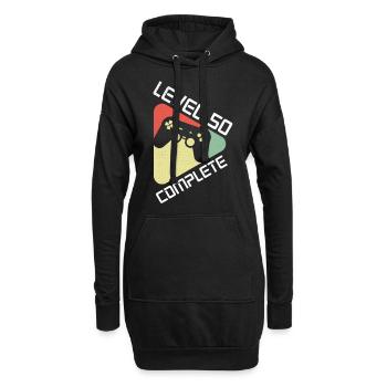 Level 50 Complete 50 Jahre 50. Geburtstag - Hoodie-Kleid - Schwarz - Vorne