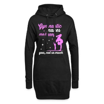 Gymnastique - Sweat-shirt à capuche long Femme - noir - Devant