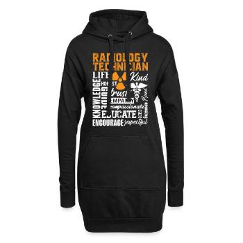 Technicien en radiologie Technicien en radiologie Technicien en radiologie - Sweat-shirt à capuche long Femme - noir - Devant