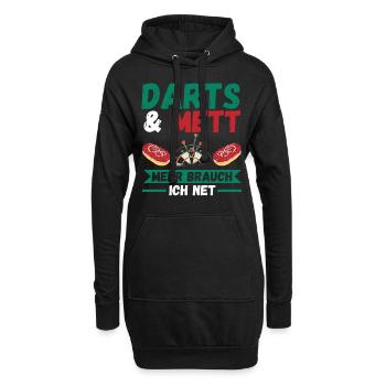 Darts Mett Dart - Hoodie-Kleid - Schwarz - Vorne