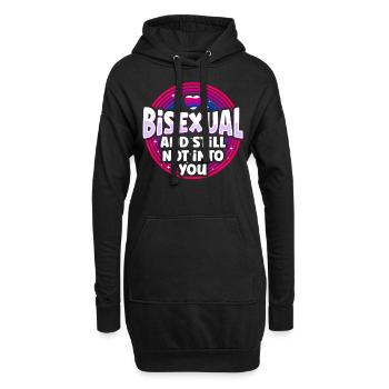 Bisexuel Bi Pride Flag Bisexuel - Sweat-shirt à capuche long Femme - noir - Devant