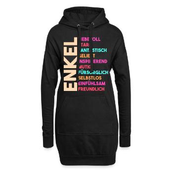 Enkel - Hoodie-Kleid - Schwarz - Vorne