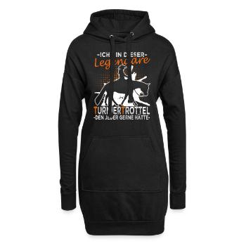 Turniertrottel - Turnierreiter - Westernreiter - Hoodie-Kleid - Schwarz - Vorne