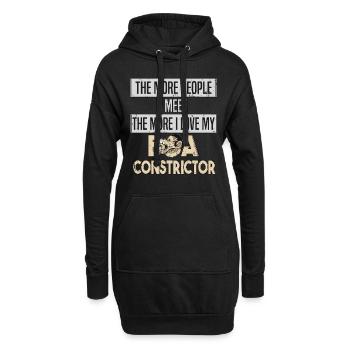 Boa Constrictor Schlange Schlangenliebe - Hoodie-Kleid - Schwarz - Vorne