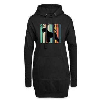 Schnauzer Chien Miniature Schnauzer Géant Schnauzer - Sweat-shirt à capuche long Femme - noir - Devant