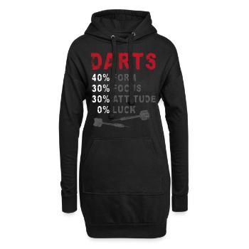 Fléchettes Vintage Fléchettes 40% Forme 30% - Sweat-shirt à capuche long Femme - noir - Devant