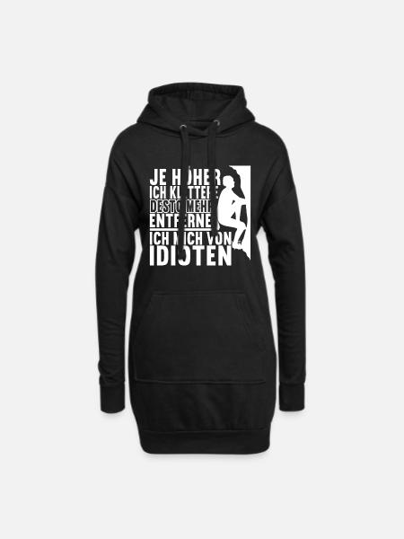 Klettern Kletterer - Hoodie-Kleid - Schwarz