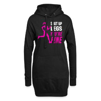 Coureurs de marathon courant semi-marathon disant - Sweat-shirt à capuche long Femme - noir - Devant