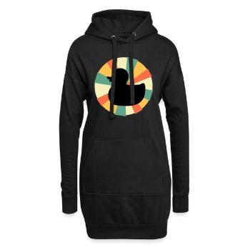 Ente Quitscheente Erpel Enten Gelbe Gummiente - Hoodie-Kleid - Schwarz - Vorne