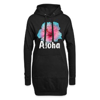 Aloha - Hawaii Surfing Retro Coucher de soleil - Sweat-shirt à capuche long Femme - noir - Devant