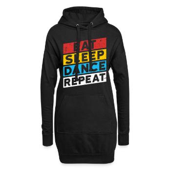 DANSE DANSEURS | MANGER DORMIR DANSER RÉPÉTER - Sweat-shirt à capuche long Femme - noir - Devant