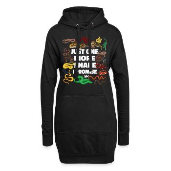 Snake Serpent Just One More Snake - Hoodie-Kleid - Schwarz - Vorne