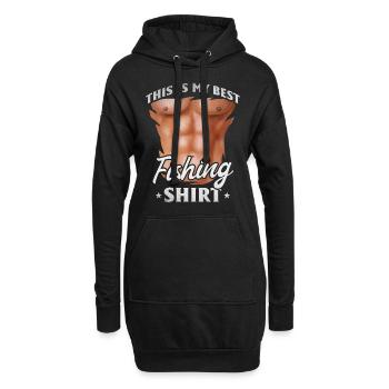 C'est ma meilleure chemise de pêche pêcheur pêche drôle - Sweat-shirt à capuche long Femme - noir - Devant