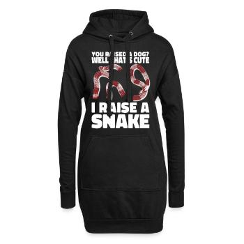 Snake Serpent You Got A Dog? Well - Hoodie-Kleid - Schwarz - Vorne