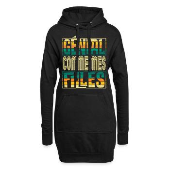 Génial Comme Mes Filles Parents Mère - Sweat-shirt à capuche long Femme - noir - Devant