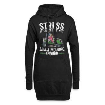 Lawn Mower Mowing Dad Father - Hoodie-Kleid - Schwarz - Vorne