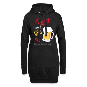 Dart und Bier Dartspieler Dartspruch Geschenk Spaß - Hoodie-Kleid - Schwarz - Vorne