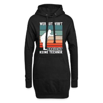 Boule Petanque - Hoodie-Kleid - Schwarz - Vorne