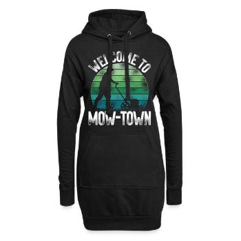 Lawn Mower Mowing Dad Father - Hoodie-Kleid - Schwarz - Vorne