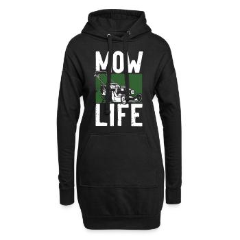 Lawn Mower Mowing Dad Father - Hoodie-Kleid - Schwarz - Vorne