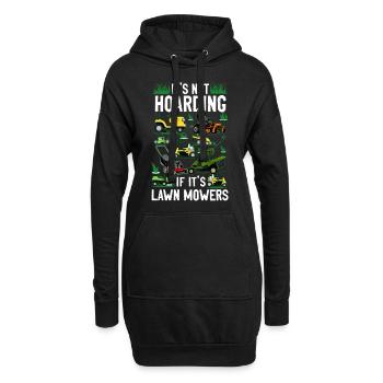 Lawn Mower Mowing Dad Father - Hoodie-Kleid - Schwarz - Vorne