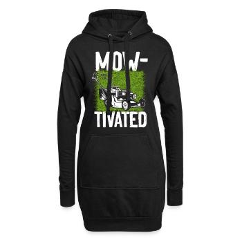 Lawn Mower Mowing Dad Father - Hoodie-Kleid - Schwarz - Vorne