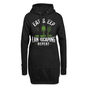 Paysagiste Aménagement Paysager - Sweat-shirt à capuche long Femme - noir - Devant