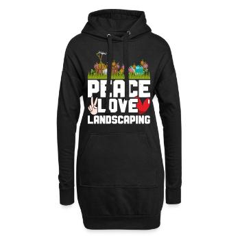Paysagiste Aménagement Paysager - Sweat-shirt à capuche long Femme - noir - Devant