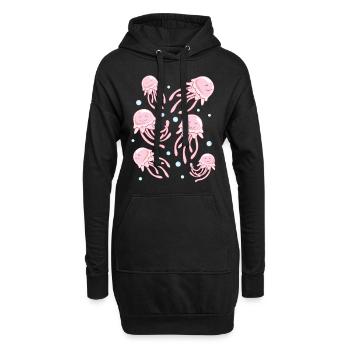 Jellyfish Lover Quallen Quallen Quallen Quallen - Hoodie-Kleid - Schwarz - Vorne