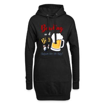 Bowling Bier Spruch Bowlingkugel Pins bowlen Spaß - Hoodie-Kleid - Schwarz - Vorne