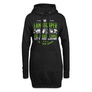 Paysagiste Aménagement Paysager - Sweat-shirt à capuche long Femme - noir - Devant
