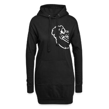 Lustiger Papagei Bird Lover Lustiger - Hoodie-Kleid - Schwarz - Vorne