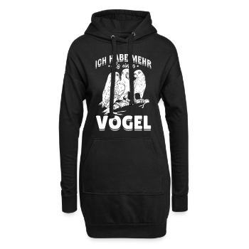 Ich habe mehr als einen Vogel Lustiges Papagei - Hoodie-Kleid - Schwarz - Vorne