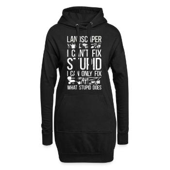 Landscaper Landscaping Landscape - Hoodie-Kleid - Schwarz - Vorne