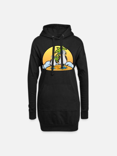 Seevögel Boobies - Hoodie-Kleid - Schwarz