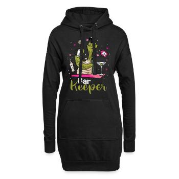 Tortue barman - Sweat-shirt à capuche long Femme - noir - Devant