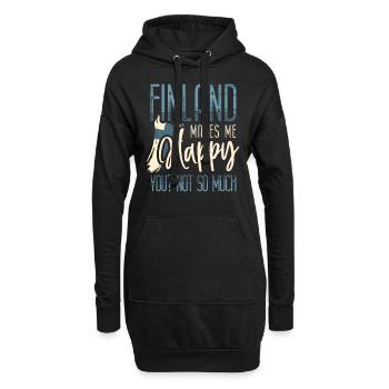 Finnland Geschenk Urlaub Lappland Heimat Finne - Hoodie-Kleid - Schwarz - Vorne