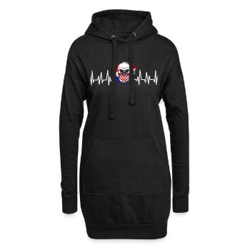Kroatien Geschenk Herkunft Zagreb Hrvatska Heimat - Hoodie-Kleid - Schwarz - Vorne