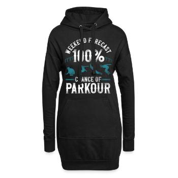 Parkour Free Running Traceur - Hoodie Dress - black - Front