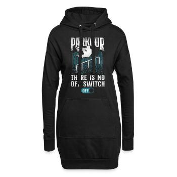 Parkour Free Running Traceur - Sweat-shirt à capuche long Femme - noir - Devant
