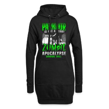 Parkour Free Running Traceur - Sweat-shirt à capuche long Femme - noir - Devant