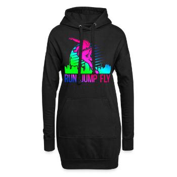 Parkour Free Running Traceur 80S - Hoodie-Kleid - Schwarz - Vorne